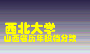 
西北大学
在山西历年录取分数