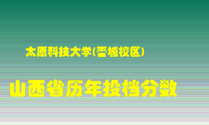 
太原科技大学在山西历年录取分数