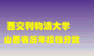 
西交利物浦大学
在山西历年录取分数