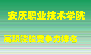 安庆职业技术学院2022年高职竞争力排名