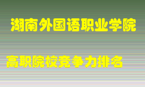 湖南外国语职业学院2022年高职竞争力排名