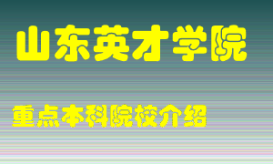 山东英才学院怎么样，山东英才学院排多少名