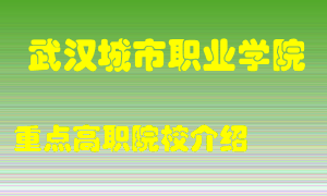 武汉城市职业学院怎么样，武汉城市职业学院排多少名