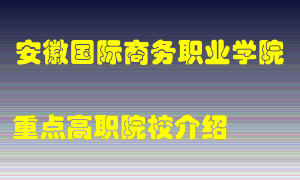 安徽国际商务职业学院怎么样，安徽国际商务职业学院排多少名