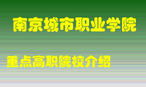 南京城市职业学院怎么样，南京城市职业学院排多少名