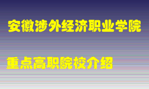 安徽涉外经济职业学院怎么样，安徽涉外经济职业学院排多少名