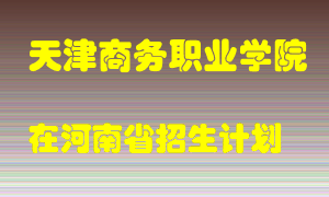 天津商务职业学院2022年在河南招生计划录取人数