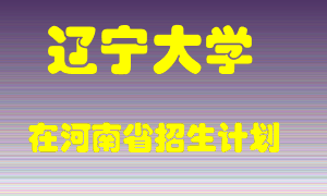 辽宁大学2022年在河南招生计划录取人数