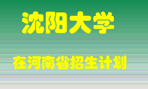 沈阳大学2022年在河南招生计划录取人数