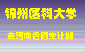 锦州医科大学2022年在河南招生计划录取人数