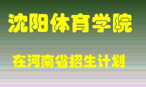 沈阳体育学院2022年在河南招生计划录取人数