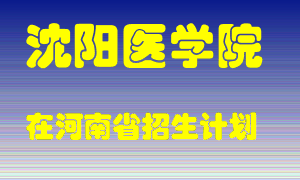 沈阳医学院2022年在河南招生计划录取人数