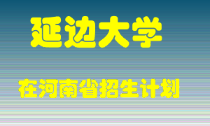 延边大学2022年在河南招生计划录取人数