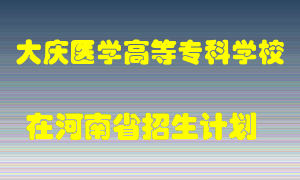 大庆医学高等专科学校2022年在河南招生计划录取人数