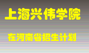 上海兴伟学院2022年在河南招生计划录取人数