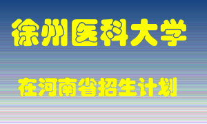 徐州医科大学2022年在河南招生计划录取人数