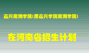 嘉兴南湖学院(原嘉兴学院南湖学院)2022年在河南招生计划录取人数