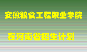 安徽粮食工程职业学院2022年在河南招生计划录取人数