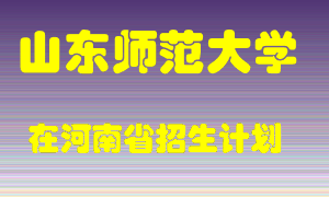 山东师范大学2022年在河南招生计划录取人数