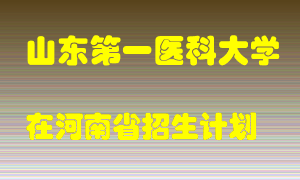 山东第一医科大学2022年在河南招生计划录取人数