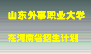 山东外事职业大学2022年在河南招生计划录取人数