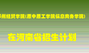 郑州经贸学院(原中原工学院信息商务学院)2022年在河南招生计划录取人数