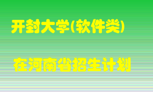 开封大学(软件类)2022年在河南招生计划录取人数