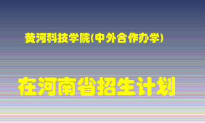 黄河科技学院(中外合作办学)2022年在河南招生计划录取人数