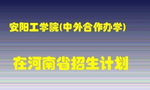 安阳工学院(中外合作办学)2022年在河南招生计划录取人数