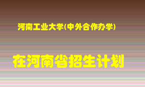 河南工业大学(中外合作办学)2022年在河南招生计划录取人数