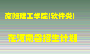 南阳理工学院(软件类)2022年在河南招生计划录取人数