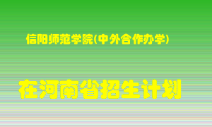 信阳师范学院(中外合作办学)2022年在河南招生计划录取人数