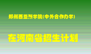 郑州西亚斯学院(中外合作办学)2022年在河南招生计划录取人数