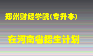 郑州财经学院(专升本)2022年在河南招生计划录取人数