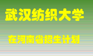 武汉纺织大学2022年在河南招生计划录取人数