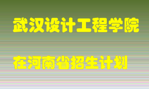 武汉设计工程学院2022年在河南招生计划录取人数