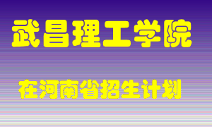 武昌理工学院2022年在河南招生计划录取人数