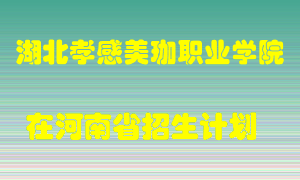 湖北孝感美珈职业学院2022年在河南招生计划录取人数