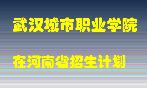 武汉城市职业学院2022年在河南招生计划录取人数