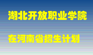 湖北开放职业学院2022年在河南招生计划录取人数