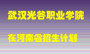 武汉光谷职业学院2022年在河南招生计划录取人数