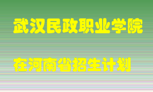 武汉民政职业学院2022年在河南招生计划录取人数