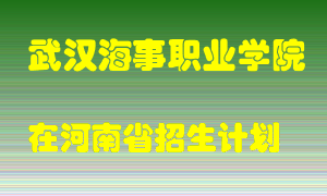 武汉海事职业学院2022年在河南招生计划录取人数