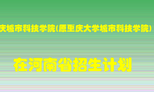 重庆城市科技学院(原重庆大学城市科技学院)2022年在河南招生计划录取人数