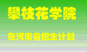 攀枝花学院2022年在河南招生计划录取人数