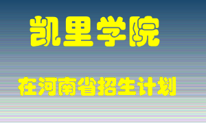 凯里学院2022年在河南招生计划录取人数