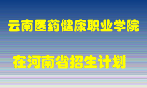 云南医药健康职业学院2022年在河南招生计划录取人数