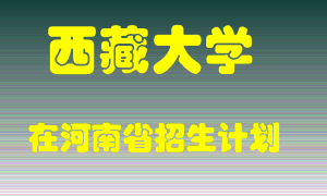 西藏大学2022年在河南招生计划录取人数