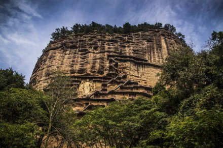 四大石窟石窟概况麦积山周围风景秀丽